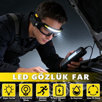 LED çalışma ışığı gözlükleri